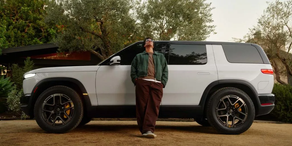 Rivian R2 zijaanzicht